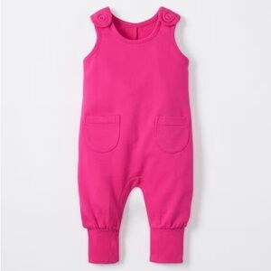 Hanna Andersson French Terry Overalls Pink Toddler Romper